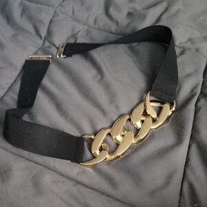 Gold Chain Black Belt